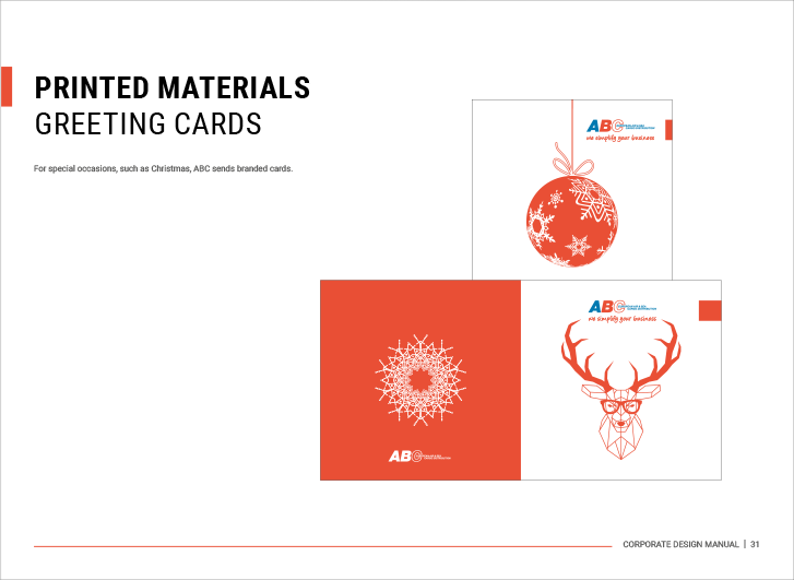 corporate design manual for abc air & sea, design by catalina sedlak allround designer, print design, print layout, print materials